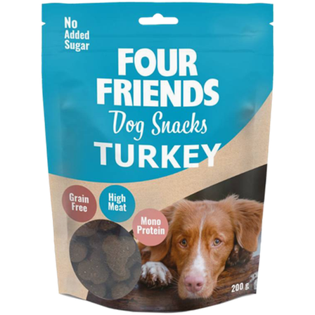 FourFriends - Hundesnacks kalkun 200 g - Hund - Hundegodbiter & tyggebein - Belønningsgodbiter for hund - ZOO.no
