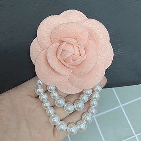Elegant Luksus Stof Camellia Brocher Flower Badge Pin Vintag