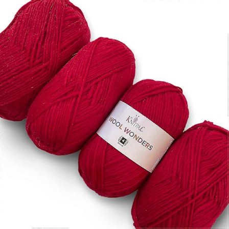 Wool Wonders Selvstripende Variert #4 Medium Tykk Worsted/aran Vekt Garn, 30% Australsk Ull Og 70% Akryl, 4 Nøster, 400g/640yds (cran