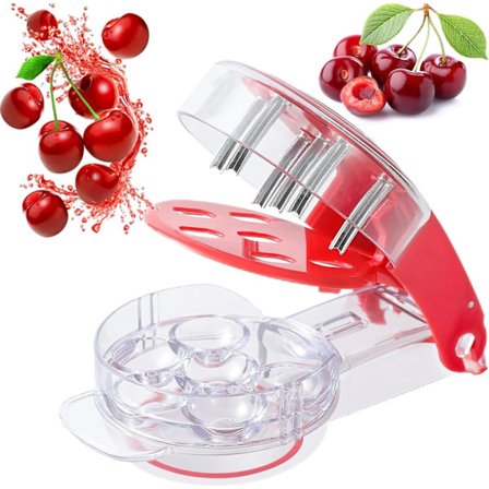 Kirsebærutstener, verktøy for å fjerne kjerner, Kirsebærfrøfjerner, Olivenutstener, 6 kirsebærfrø fjernes