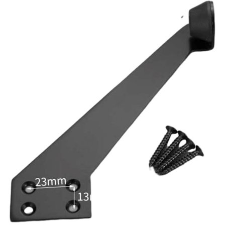 Indgangsdør Sikkerhedsdør Rustfrit Stål 90 Graders Stopper - 304 Rustfrit Stål Sort Venstre Åbning