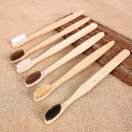 Nye 10 stk. Engangs Tandbørste Træ Tandbørste