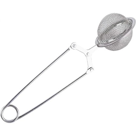 Meldispenser Sigte Drysspreder, Rund Kugle Kompakt Rustfrit Stål Mesh Dobbeltsidet Fjeder