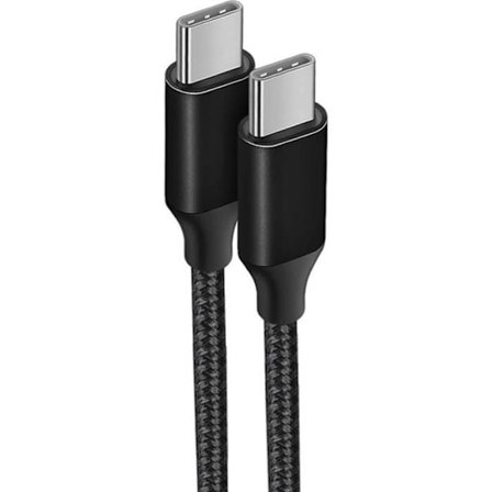 USB-C till USB-C Snabbladdningskabel 3A för Samsung S25 S24 S23 Ultra S23+ S22+ S22 Plus S21 FE S21 S10 S10e - Flätad Nylon 1M Svart
