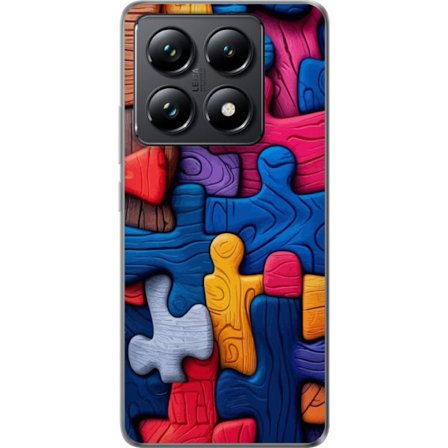 Kompatibel Mobilcover til Xiaomi Xiaomi 14T Pro Livlig illustration med Stitch blandt lyserøde æbler i en blød pastelldesign, der kombinerer sødme