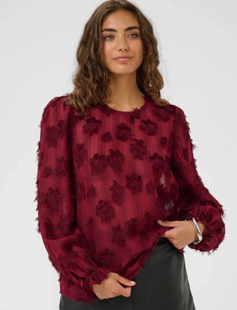 Culture Cubeannie Blouse - Burgundy - S