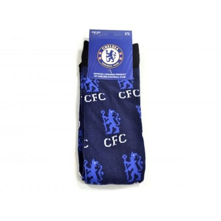Chelsea FC Unisex Vuxna All Over Print Socks 8-11 UK Blå