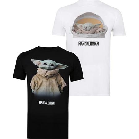 Star Wars: The Mandalorian Mens Baby Yoda T-shirt (paket Med 3) X