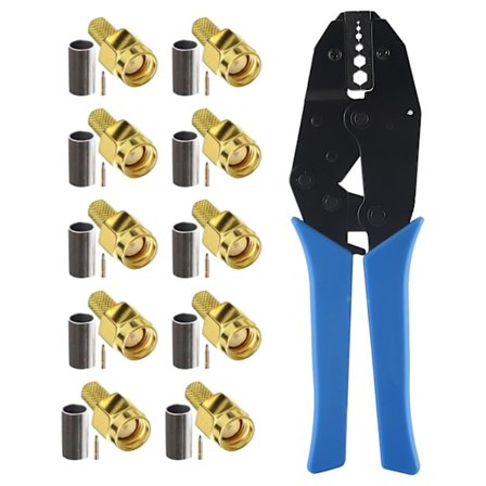 10 stk. Sma Han-stik og koaksialkabel-krympeværktøj Krymp Rg58-kabel til Sma Wifi-antenne Ext