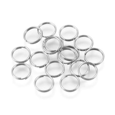Splitringar Av Rostfritt Kirurgiskt Stål, 8mm, 5g (ca 50st)