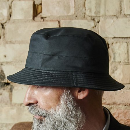 Gino Schwarzer Wasserresistenter Moda Bucket Hut für Männer - Bucket Hats