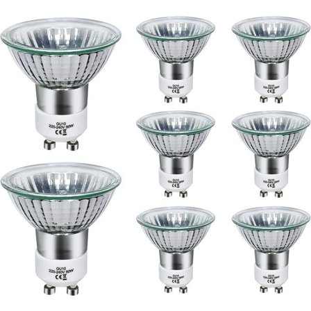 GU10 halogenlampe 50W dimbar, 220V GU10 halogenlampe 2 pinner, 2800K varmt hvitt lys, 700 lumen - Perfekt