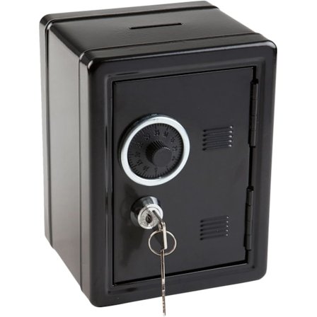 Pengeskap, ca. 12 x 10 x 18 cm, for barn, for sikker oppbevaring av penger, verdisaker og andre viktige ting