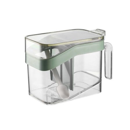 Krydderibeholdere med låg, krydderiopbevaringsglas, køkkenorganisering til salt og krydderier