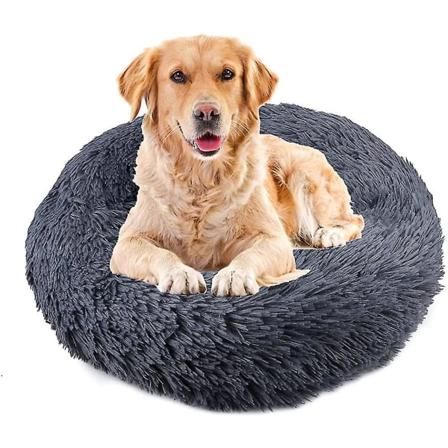 90 cm Erittäin leveä rauhoittava koiran kissansänky, pehmo munkki Lemmikkien sängyt koirille kissoille, pehmeä