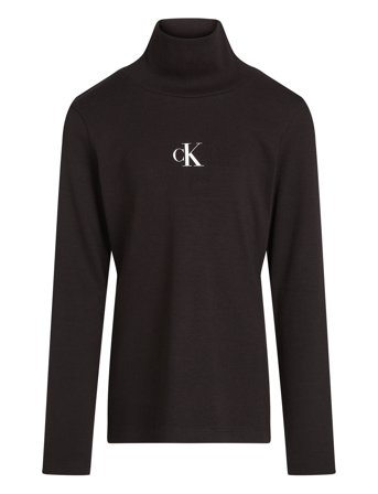 Calvin Klein | Rib Slim Ls Roll Neck Top | 128