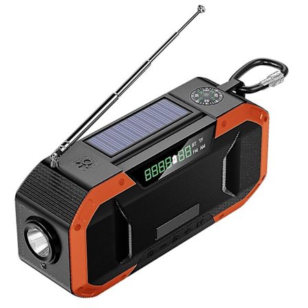 Bärbar nödradio Am/fm handvevradio med ljus ficklampa Sos-larm och 5000 mah Power Bank FM-digitalradio