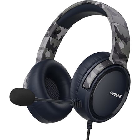 Gaming Headset med mikrofon för PC PS5 PS4 Xbox one Switch, Trådbundna Audifonos Gamer Hörlurar med mikrofon Playstation 4|5 Xbox 1-Camo
