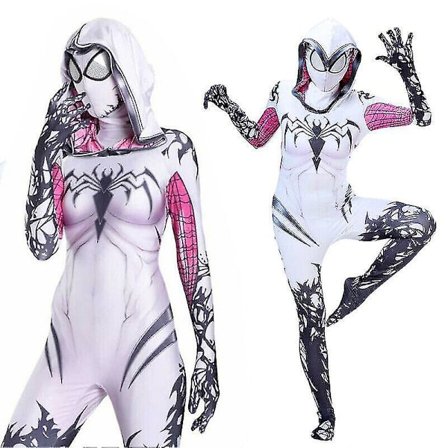 Spider Gwen Stacy Venom Cosplay Kostym Vuxna Barn