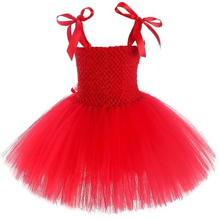 Røde jenter Valentinsdag Tutu-kjole Minnie pannebånd Kjærlighetshjerte Prinsessekjole Baby Bursdagsgave Barn Jul Nyttårskostyme