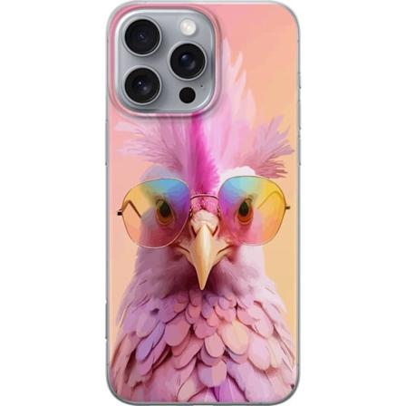 Apple iPhone 16 Pro Max Läpinäkyvä kuori Pink Bird