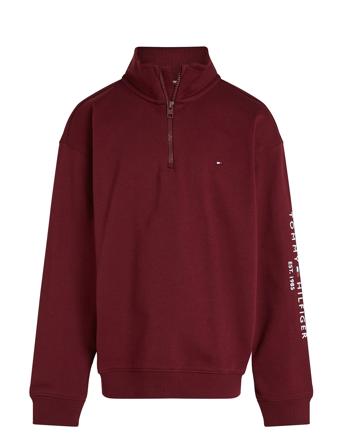 U Essential Half Zip Sweatshirt Tops Sweat-shirts & Hoodies Sweat-shirts Burgundy Tommy Hilfiger