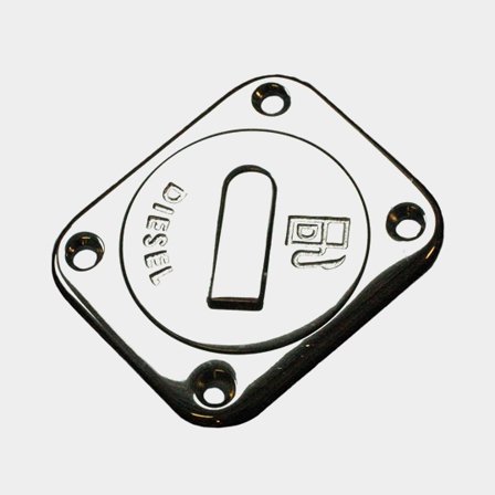 Däcksförskruvning fyrkantig, rostfri diesel Ø 38mm