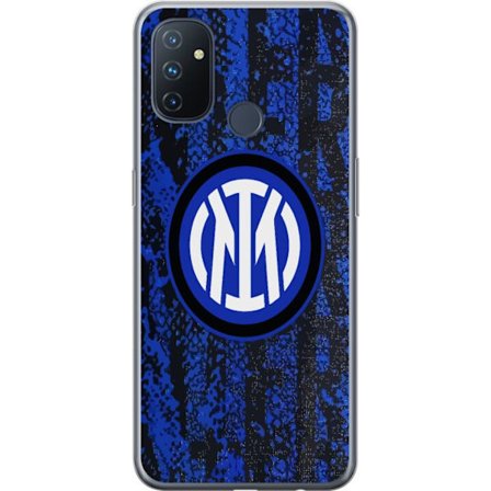 OnePlus Nord N100 Läpinäkyvä kuori Inter Milan jalkapalloemblemi sinisellä ja mustalla taustalla, ikoninen seuramotiivi täydellinen Serie A-fanei