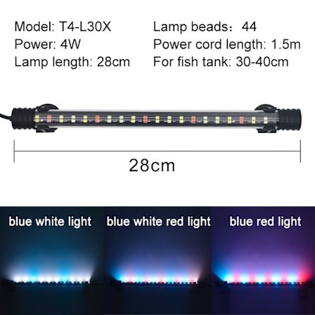 Aquarium Light LED Vattentät Fish Tank Light Unde
