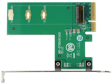 Delock PCI Express x4 Card > 1 x internal NVMe M.2 Key M - Diskkontroller - M.2 Card - PCIe 3.0 x4