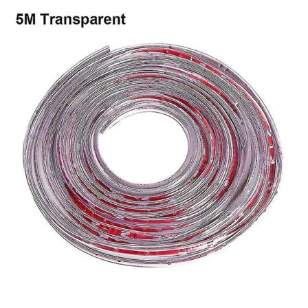 2/5/10m Bil Dørbeskytter U-Formet Universal Bil Dørkantbeskyttere Strimler Gummi Formning Tætning Ridsebeskytter Strimler Til Auto 5M Transparent