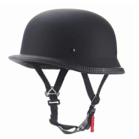 Vintage Moottoripyörä Cruiser Puolikypärä Saksalainen { DB} Mattamusta Matt Black[GPA]