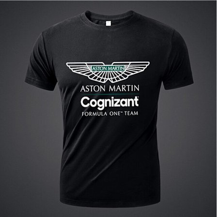 2023 ny Aston Martin T-shirt med printed AMF1 T-shirt med rund hals black 100