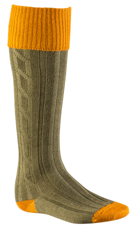 Alan Paine M's Shooting Sock Ochre/Olive