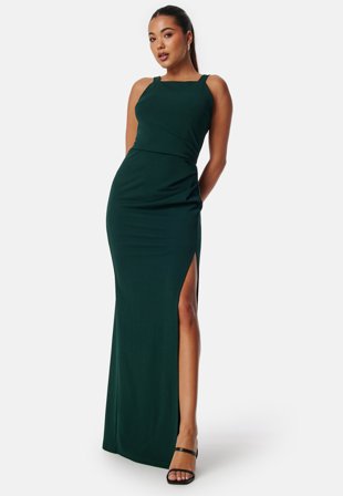 Bubbleroom Occasion-Square neck slit maxi dress-4XL