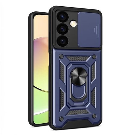Hybrid Armor Camshield pansret etui for Samsung Galaxy A35 med kameradeksel - blå