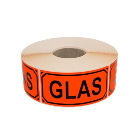 Varningsetikett Glas text 1000/rl - Lyreco - Emballage och lagerutrustning - Etiketter och godsmärkning - Specialetiketter