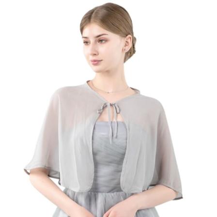 Spets Sjal Bröllop Cape GRÅ Grey