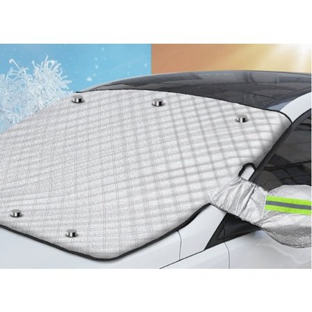 Vindskjermbeskyttelse mot frost, bilvindskjermbeskyttelse for vinteren, bilrutebeskyttelse vinter ultratykk med sidespeilbeskyttelse 115 cm x 144 cm-
