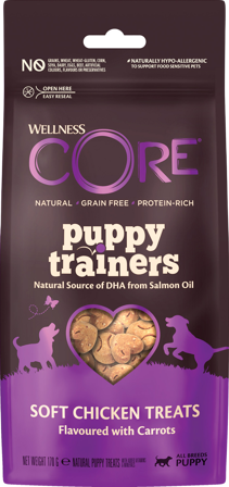 CORE Petfood - Dog Puppy Trainers Crunchy Kylling 170 g - Hund - Hundegodbiter & tyggebein - Belønningsgodbiter for hund - ZOO.no
