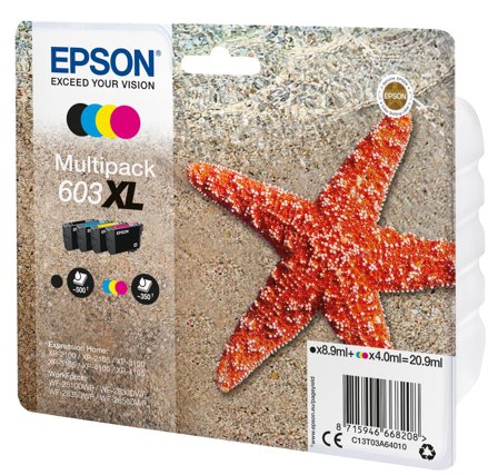 Epson 603XL Multipack - 4-pack - XL - svart, gul, cyan, magenta - original - blekkpatron