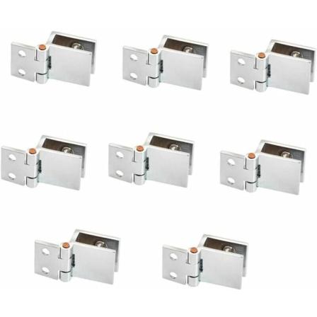 Glassdørhengsler 8 Pakke 5mm 8mm Justerbart Enkeltklemmeskap