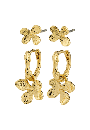 Pilgrim AJANI earrings 2-in-1 set, gold-plated Smycken & klockor Dam Guld ONESIZE