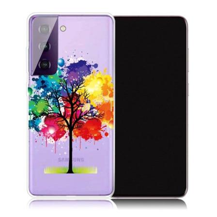 Deco Samsung Galaxy S21 Plus etui - farverigt træ Multicolor