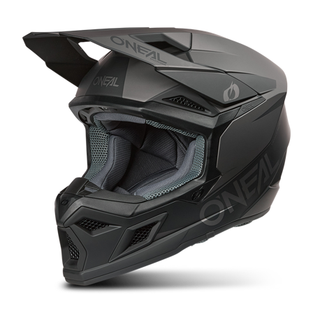 MX-kypärä O'Neal 3Srs Solid Musta/Harmaa M