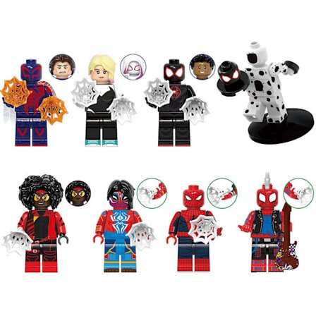 8 st/set Marvel Spiderman Miles Gwen Serie Action Minifigur Byggklossar Leksaker Present Till Barn