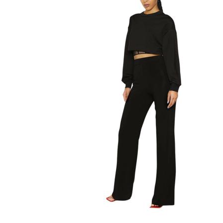 Alexander McQueen Cropped Sweatshirt Sort, Dame Sweatshirts