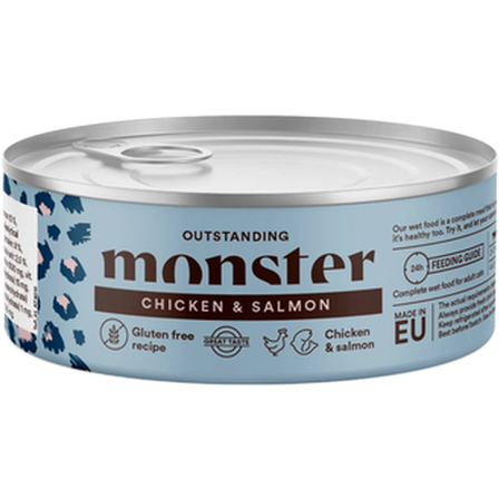 Monster Pet Food - Cat Adult Multi kylling/laks Burk 100g - Katt - Kattefôr & kattemat - Våtfôr og våtmat - ZOO.no