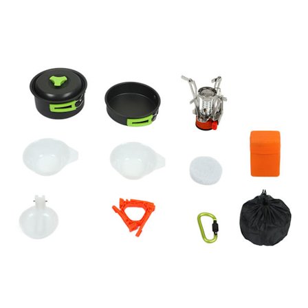 Camping Kogesæt Fødevaregodkendt Høj Styrke Anti-skoldning Bærbar Gryde Pande Udendørs Picnic