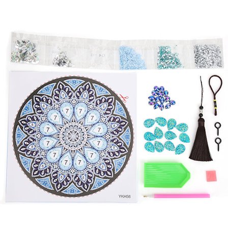 DIY Rund Ram Diamantmålning Specialformad Diamantbroderi Hantverk Dekoration
